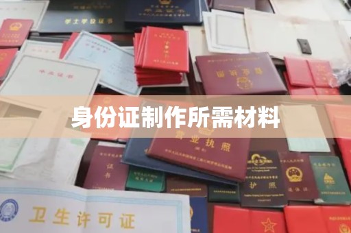 葫芦岛身份证制作所需材料