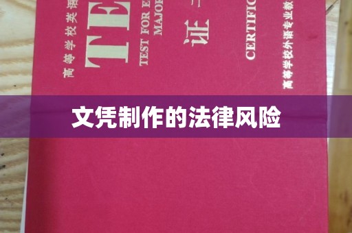 葫芦岛文凭制作的法律风险