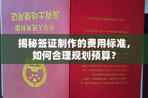 葫芦岛揭秘签证制作的费用标准，如何合理规划预算？