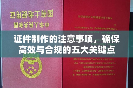 葫芦岛证件制作的注意事项，确保高效与合规的五大关键点
