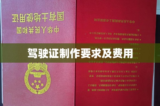 葫芦岛驾驶证制作要求及费用