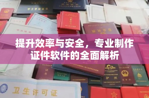 葫芦岛提升效率与安全，专业制作证件软件的全面解析